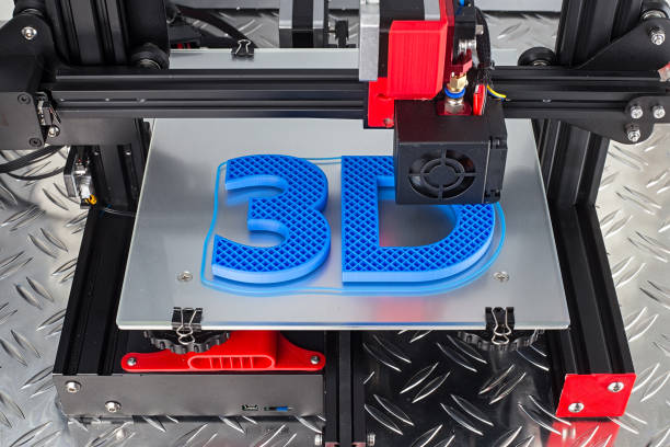 tipos de resina para impresión 3d; logo de 3d siendo impreso